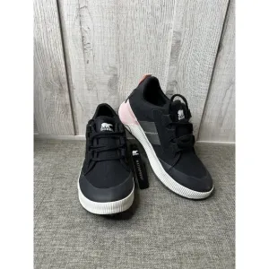 Sorel Women's Out N About III Low Sneakers Canvas Black Pink Shoes Size 6
