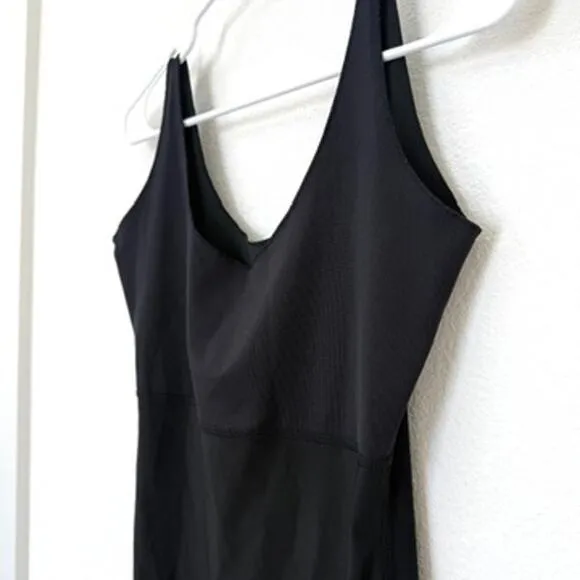 Spanx Shaping Slip Dress Black Sleeveless Bodycon Smoothing Layering L Women