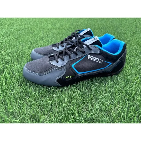 SPARCO SP-F7 Trainers Motorsports Driving Sneakers Shoes Blue Black EU 48 US 13