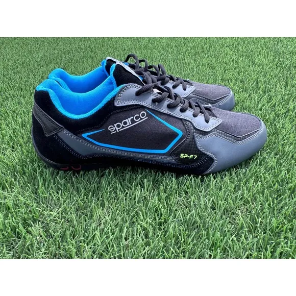 SPARCO SP-F7 Trainers Motorsports Driving Sneakers Shoes Blue Black EU 48 US 13