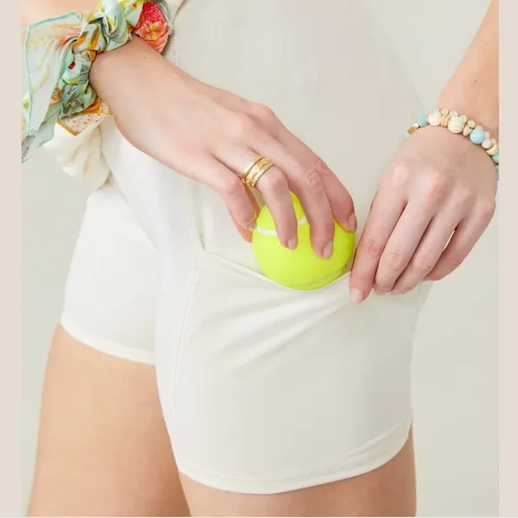 Spartina Keira Built in Short Tennis Dress Size L In Ivory NWT