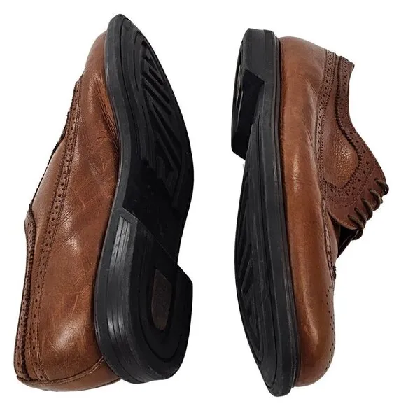 SPERRY Annapolis Dark Brown Leather Wing Tip Oxford Dress Casual Shoes Size 13M