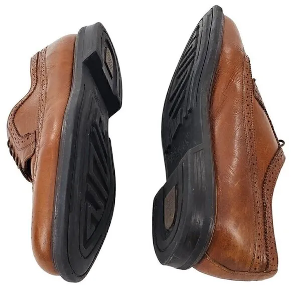 SPERRY Annapolis Dark Brown Leather Wing Tip Oxford Dress Casual Shoes Size 13M
