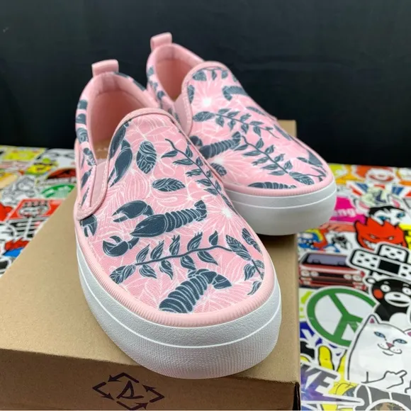 Sperry Crest Resort Pink Floral Slip Ons Women's Various Size