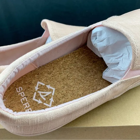 Sperry Crest Shimmer Pink Slip Ons Women's Various Sizes