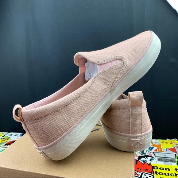 Sperry Crest Shimmer Pink Slip Ons Women's Various Sizes