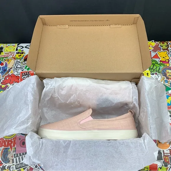 Sperry Crest Shimmer Pink Slip Ons Women's Various Sizes