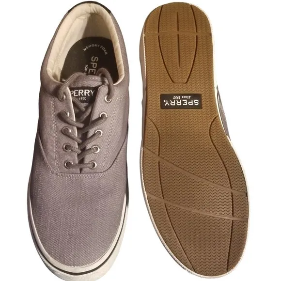 Sperry | Halyard CVO | Canvas | Sneakers | STS 22996 | Men's | Grey | Size: 12