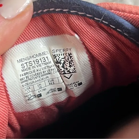 Sperry Men's Coral Lace Up Robe Style Laces Canvas Sneakers SZ 11