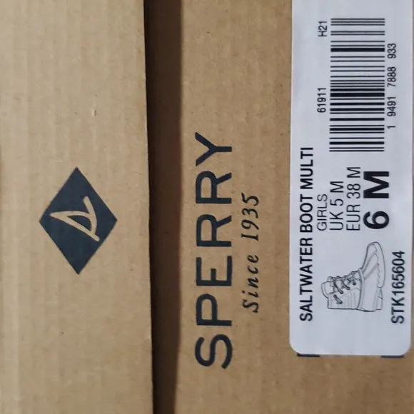 Sperry Saltwater Multi Colored Boots Size 6