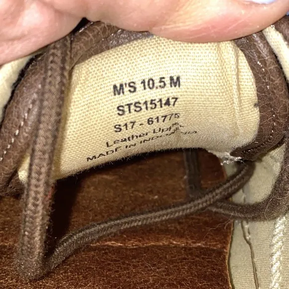 Sperry Top Sider Leather Shoes Men's 10.5 m Low Top Oxford Lace Up brown sneaker