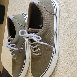 Sperry Top Sider Men's Casual  Canvas Olive Green Shoes Size 12