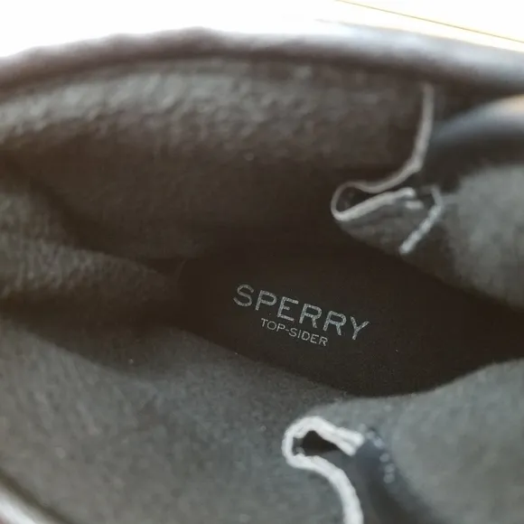 Sperry Top-Sider Saltwater Black Duck Boots 12M Lace-up STS23701 Rubber Rain NEW