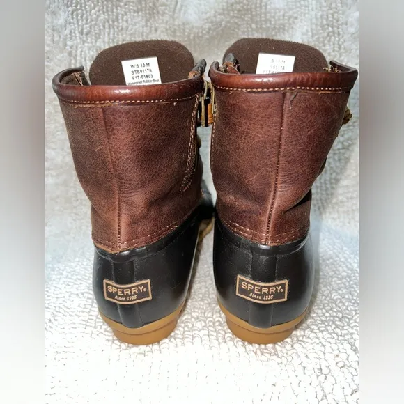 Sperry Top-Sider Saltwater Waterproof Leather Duck Boots Women’s Size 10