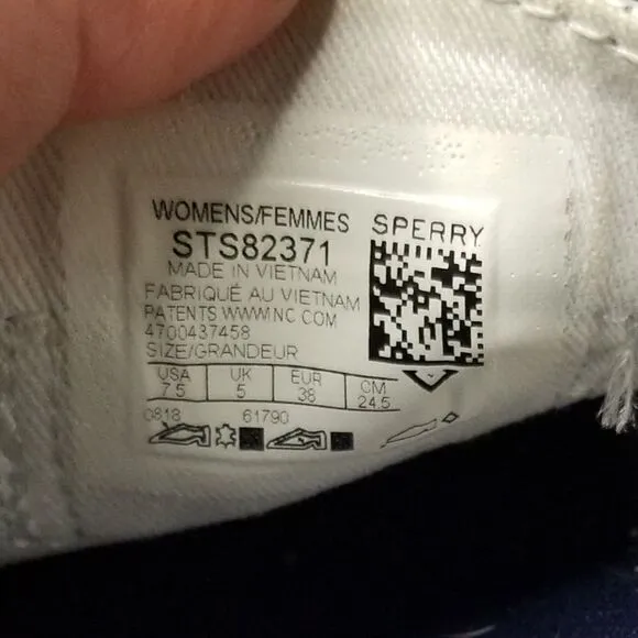 Sperry Women's size 7.5 white athletic shoes leather