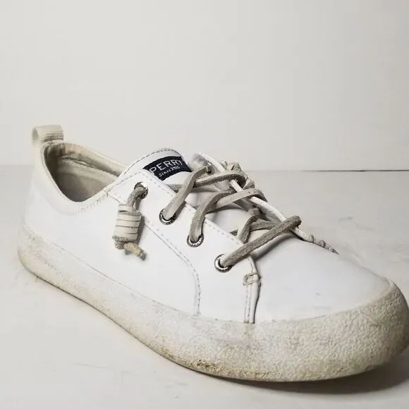 Sperry Women's size 7.5 white athletic shoes leather