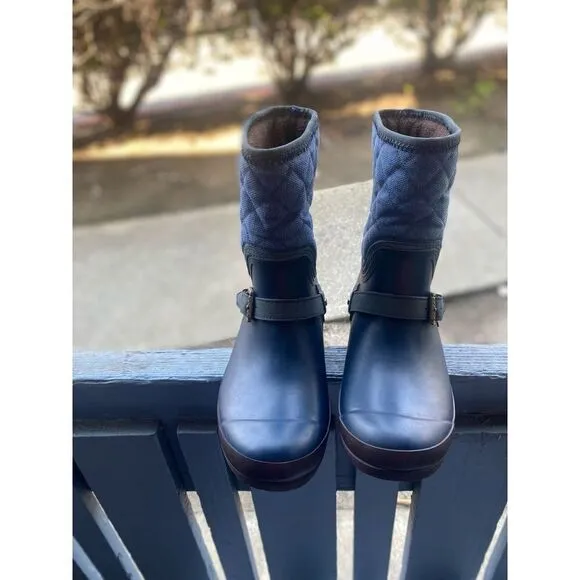 SPERRY Women's Waterproof Rubber Gray Boots Sz 8