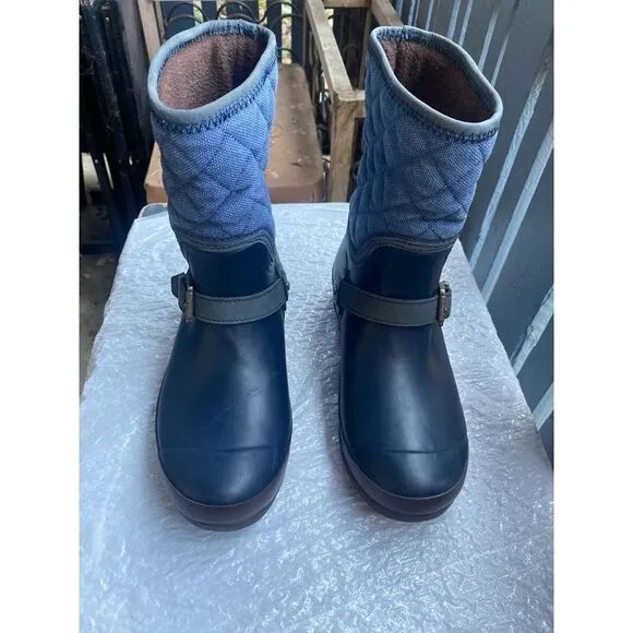 SPERRY Women's Waterproof Rubber Gray Boots Sz 8