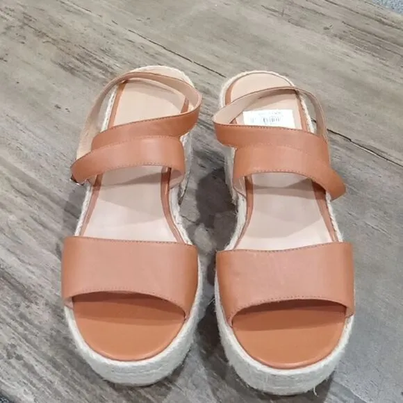 Splendid Bowie round toe platform block heel espadrille sandals . Size 9.5 NWT