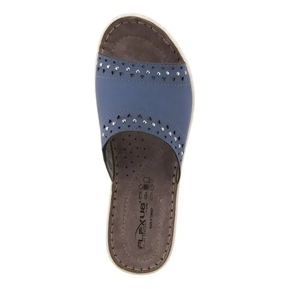 Spring Step Shoes Flexus Basie Women's Slide Sandals NAVY