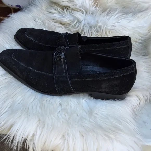 Stacy Adams‎ Black suede stylized loafers 11.5