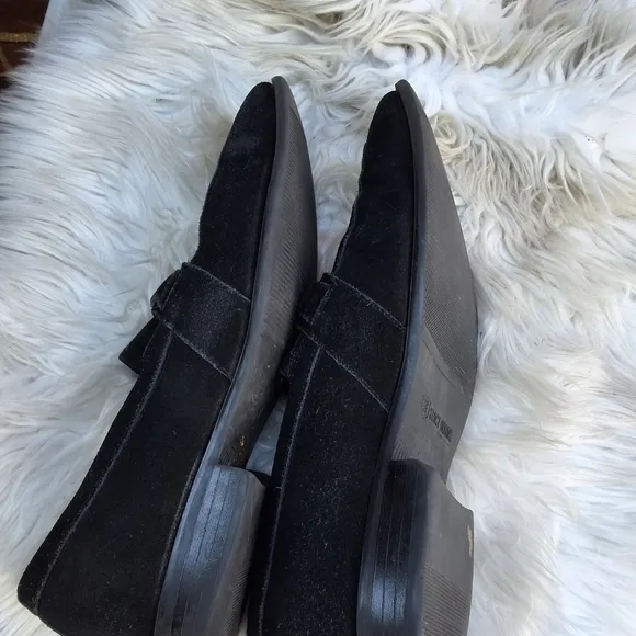 Stacy Adams‎ Black suede stylized loafers 11.5