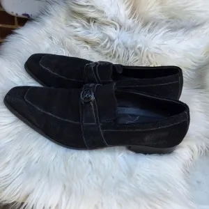 Stacy Adams‎ Black suede stylized loafers 11.5