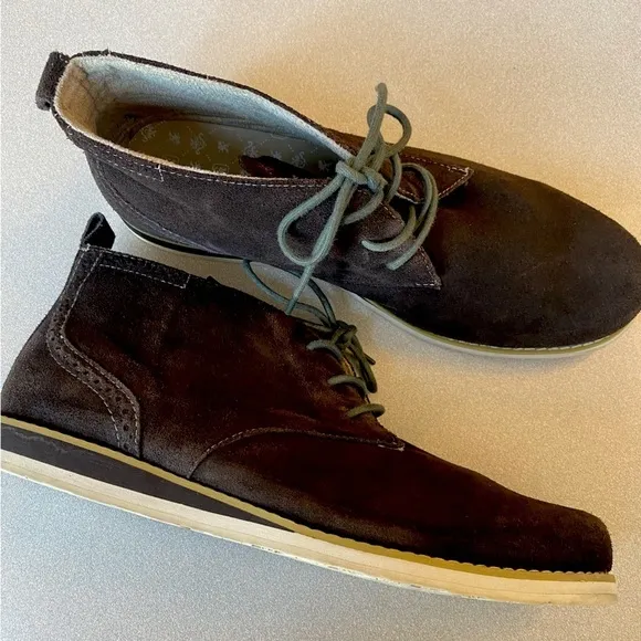 Stacy Adams Dark Brown Suede Chukka Style Boots