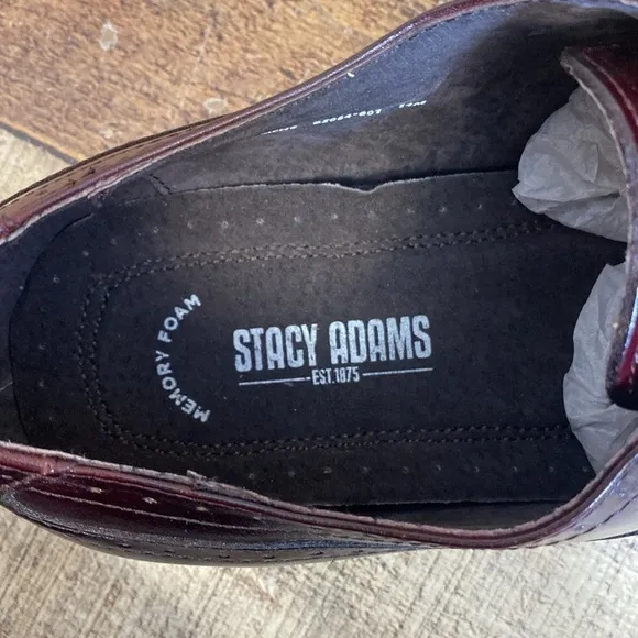 Stacy Adams Dress Shoes Men’s 14 M Oxblood Red‎ Oxford Wingtips Leather Lace Up