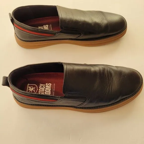 Stacy Adams Men's Delmar Redzone Collection Slip-On Leather Black Shoes Sz 13M