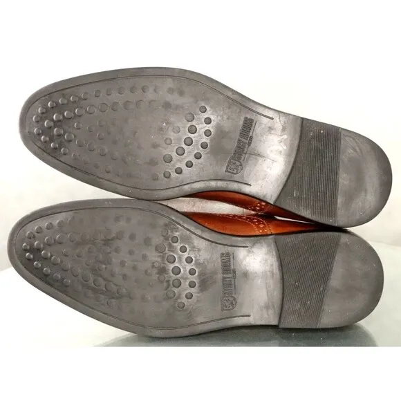 Stacy Adams Men's Wingtip Dress Shoes Size 10 Leather Brown