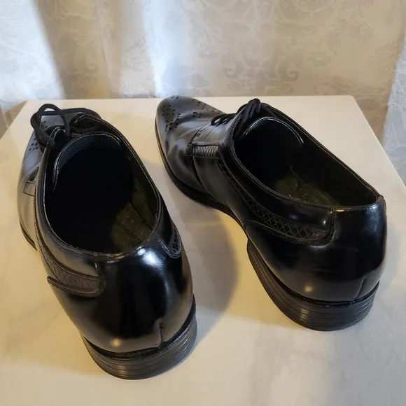 Stacy Adams Plain Toe Men's Oxford, Derby Dress Shoes, Size 11.5m, Black