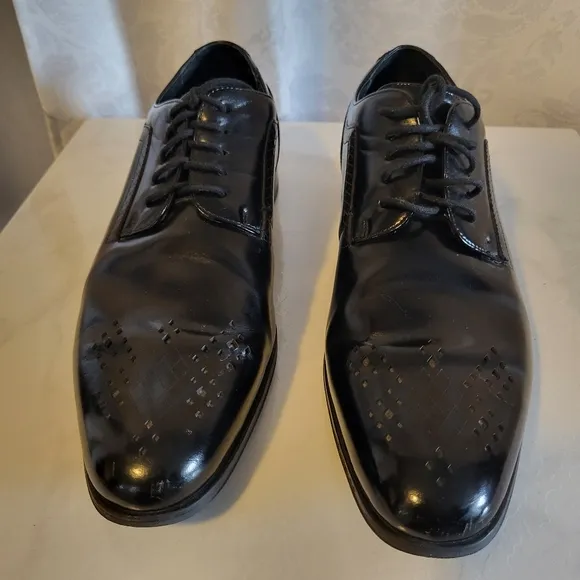 Stacy Adams Plain Toe Men's Oxford, Derby Dress Shoes, Size 11.5m, Black