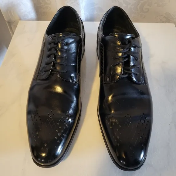 Stacy Adams Plain Toe Men's Oxford, Derby Dress Shoes, Size 11.5m, Black