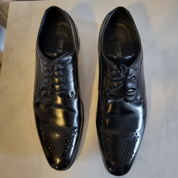 Stacy Adams Plain Toe Men's Oxford, Derby Dress Shoes, Size 11.5m, Black
