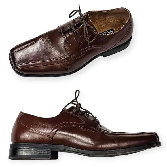 Stacy Adams Brown Leather Oxford Lace Up‎ Shoes Men's Size 9.5