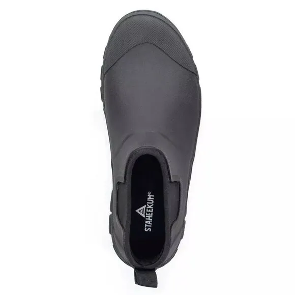 Staheekum  Men's Ankle Rain Boots Black