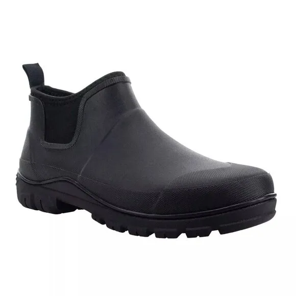Staheekum  Men's Ankle Rain Boots Black