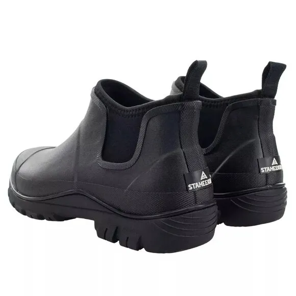 Staheekum  Men's Ankle Rain Boots Black