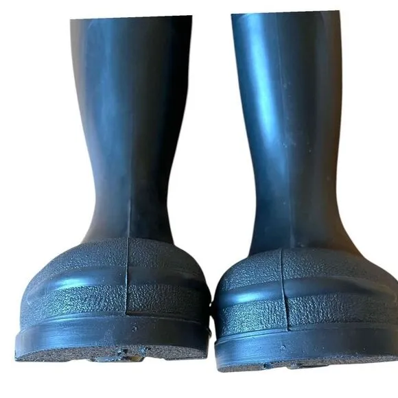 Stansport Rubber Plain Toe Knee Boots Black Workwear Farm Ranch Mens Sz 10 Weath