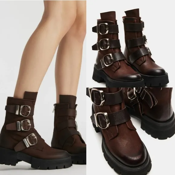 Steve Madden Buckle Ankle Boots