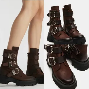 Steve Madden Buckle Ankle Boots