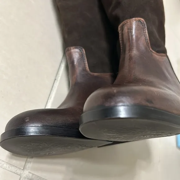 Steve Madden Ritte brown leather and suede riding boots size 7