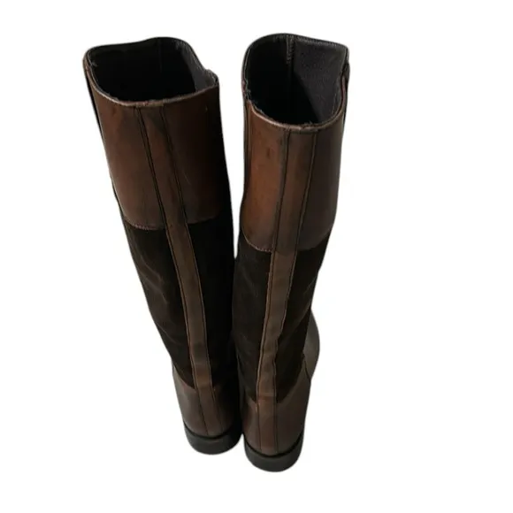 Steve Madden Ritte brown leather and suede riding boots size 7