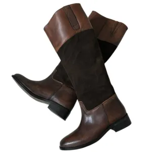 Steve Madden Ritte brown leather and suede riding boots size 7