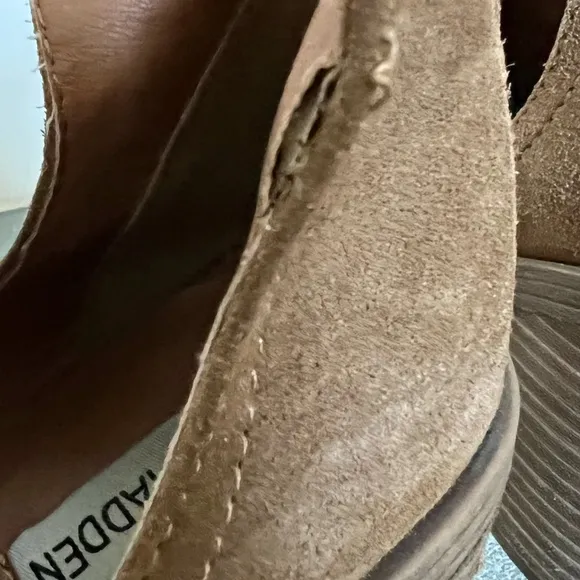 Steve Madden Sharini Chestnut Suede Heeled Ankle Boots Size 9