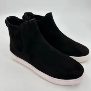 Steven by Steve Madden Hi Top Black Suede Leather Pull On Sneaker Women Size 6.5