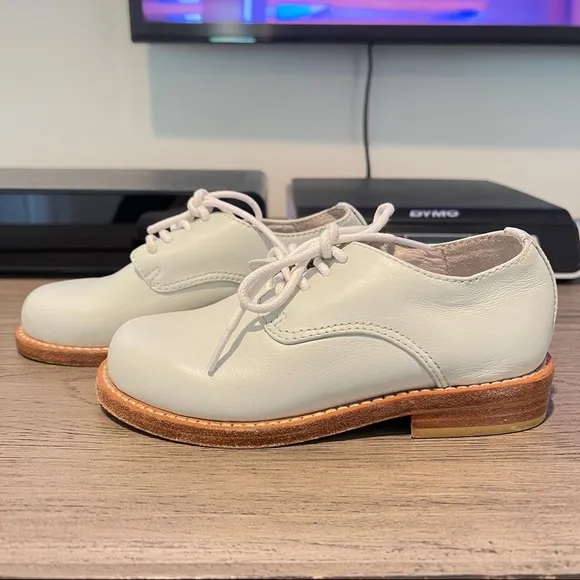 Strasburg boys ecru leather Charlie dress shoes