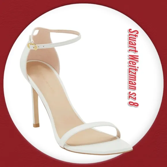 Stuart Weitzman Amelina Leather Ankle-Strap Sandals