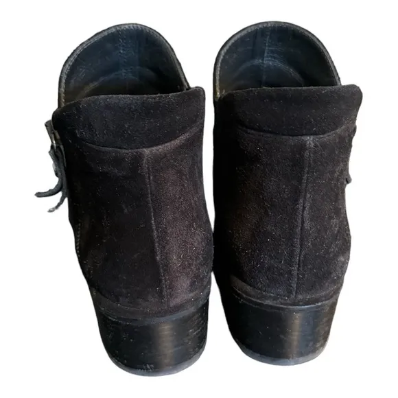 Stuart Weitzman Black Suede Ankle Boots, Size 7